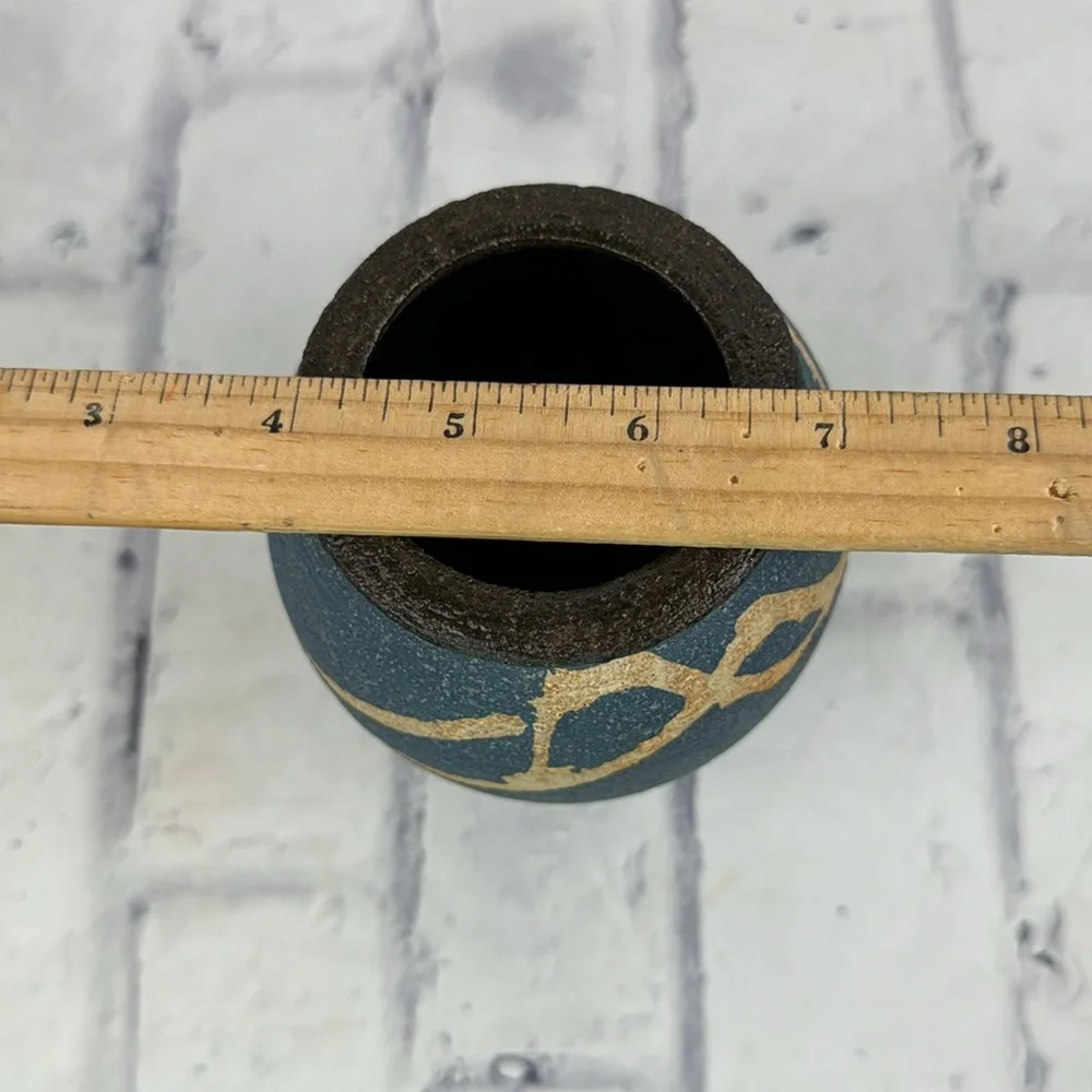 Studio Pottery Vase Artist Signed by 